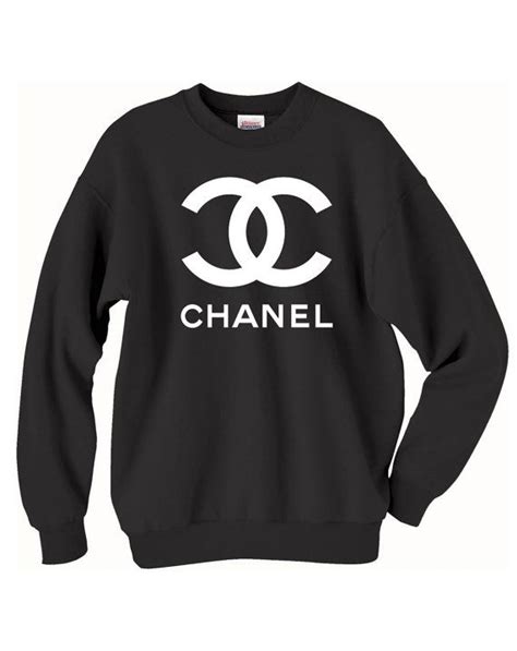 black chanel sweater|chanel crewneck.